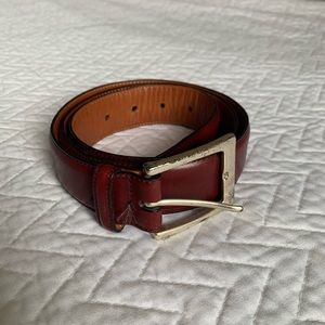 Allen Edmonds Oxblood Leather Belt